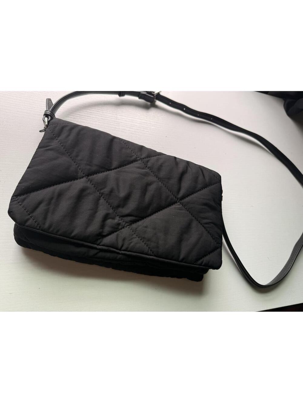 Zara Black Quilted Puffer Crossbody Bag Nylon Shoulder Purse